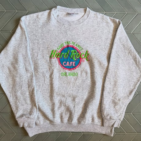 90s USA製 Hard Rock cafe刺繍スウェット