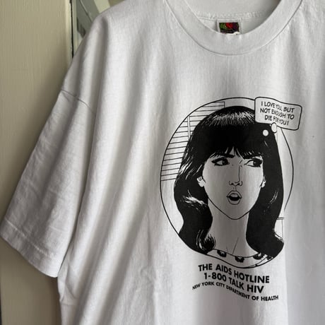 90's〜アメコミ風デザインプリントTシャツ XL