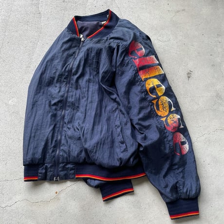 90年代ellesse リブラインブルゾン