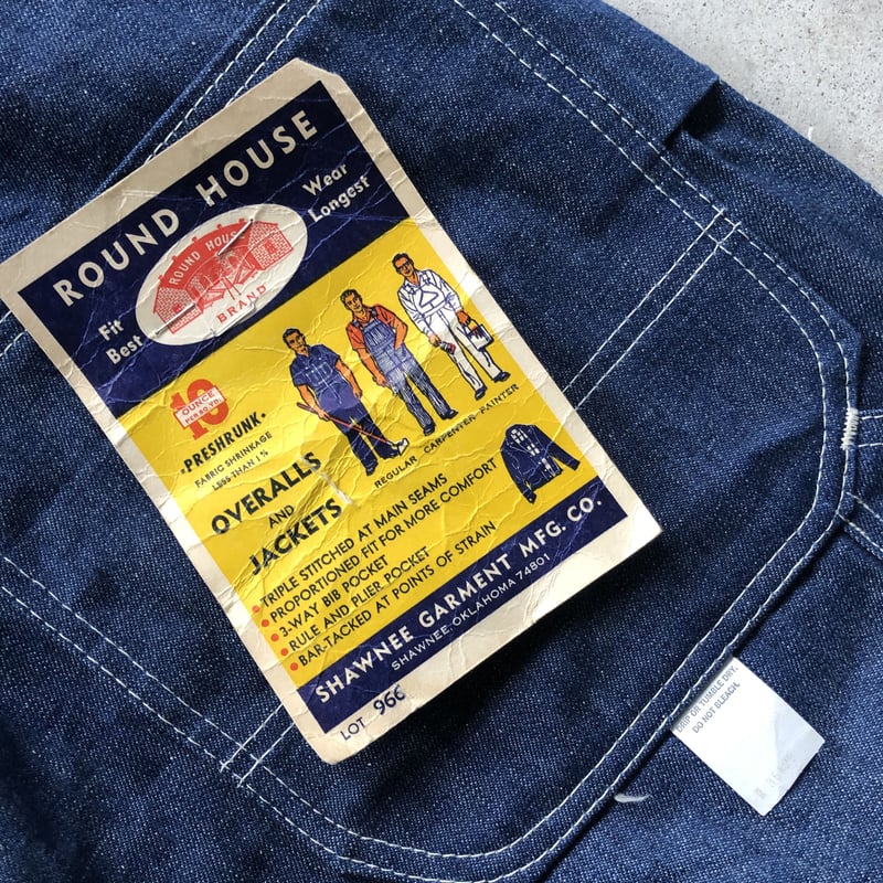 未使用ROUND HOUSE オーバーオールW36×L29 | CUSTOM FEVER
