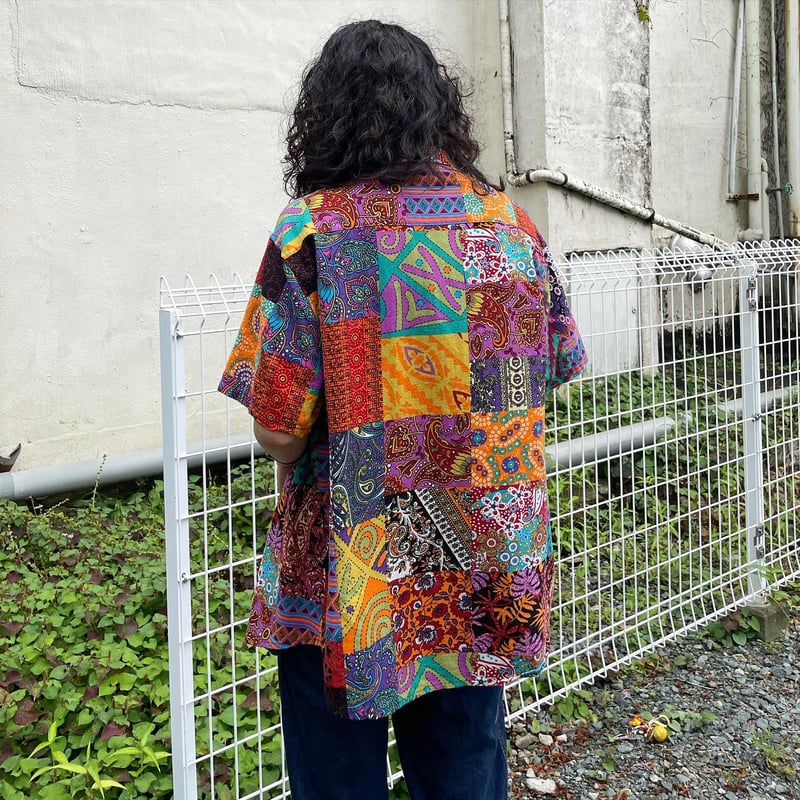 SCRAP PATCHWORK総柄 半袖Tシャツ　パッチワーク　総柄 SCRAP PATCHWORK総柄 半袖Tシャツ パッチワーク 総柄 SCRAP