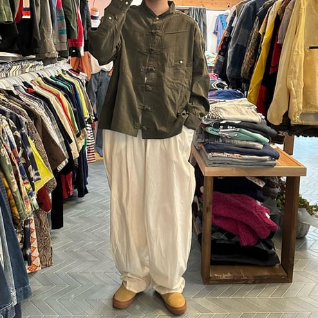 リメイクチャイナボタンシャツ XL