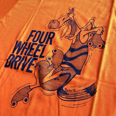 〜80's未使用プリントTシャツ〝FOUR WHEEL DRIVE〟