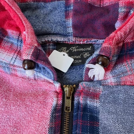 USA製 The Vermont Flannel Co. パッチワークフランネルジップパーカー
