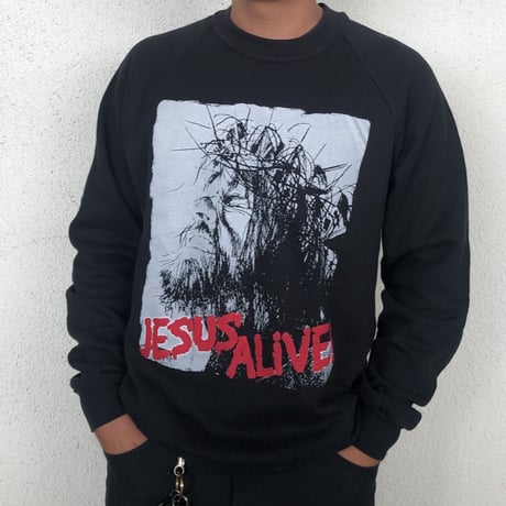 〜90's JESUS CHRIST WORLD TOUR II 両面プリントスウェット
