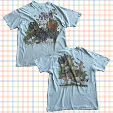USA製 Hanes 両面アニマルプリントTシャツ