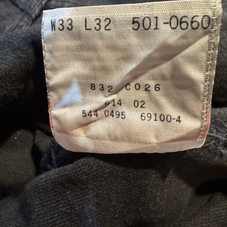 90'sUSA製 Levi's501  W33 ブラック