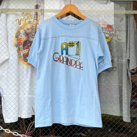 USA製　ラメプリントリンガーT