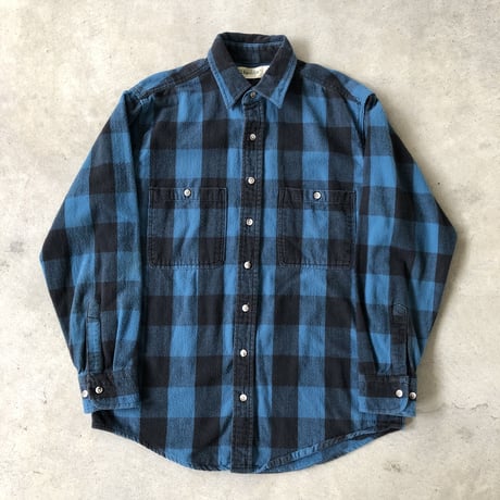 ヘビーネル ST JOHN'S BAY  青×黒ブロックチェック