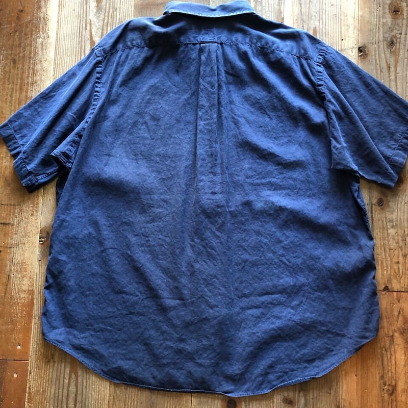 Ralph Lauren ネイビー リネン半袖シャツ XL USED】RALPH LAUREN SHORT SLEEVE LINEN BD SHIRT - 毎日を