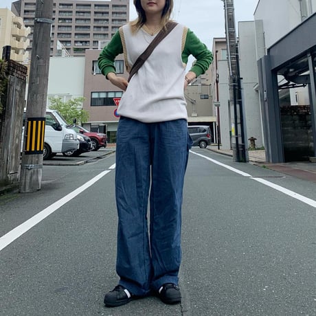 tommyコットンニットベスト