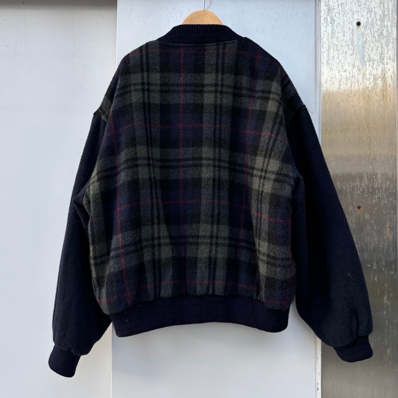 カナダ製 Eddie Bauer チェック柄ウールスタジャン | CUSTOM FEVER