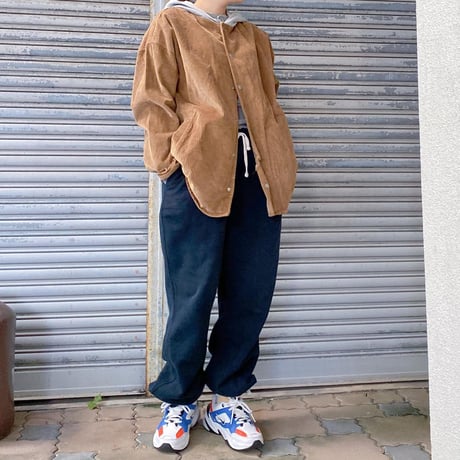 フーディコーデュロイシャツ