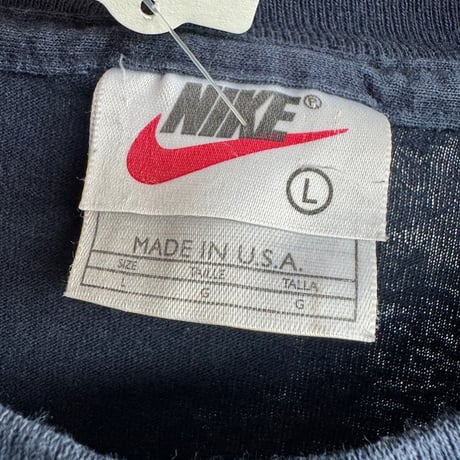 90's〜00's USA製 NIKE ワンポイント無地Tシャツ L