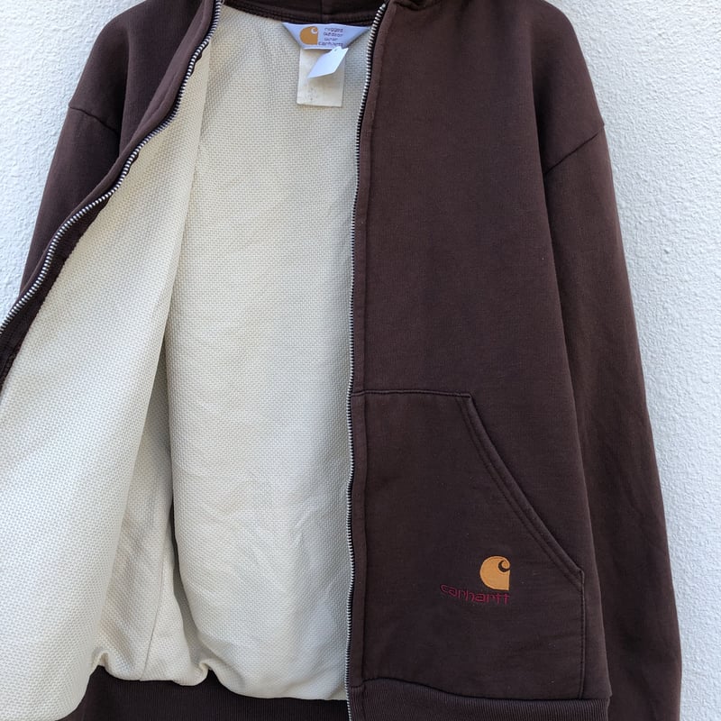 Carhartt 裏ボア ブラウンジップパーカー ブランド古着】ジップアップパーカー（その他アウター