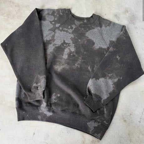 USA製 Hanes タイダイ柄 ラグランスウェット