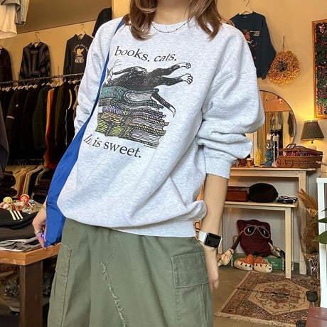 〜00年代Books&catsスウェット🐈📚