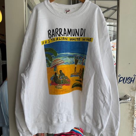 90's USA製FRUIT OF THE LOOM プリントスウェット XL