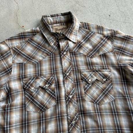 Wrangler チェック柄ウエスタンシャツ