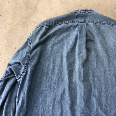 RALPH LAUREN デニムバンドカラーシャツ L