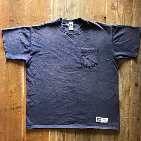 90'sUSA製Russell無地ポケットTシャツ サイズL
