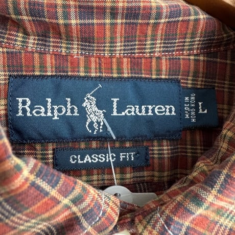 Ralph Lauren チェックシャツ 〝CLASSIC FIT〟 L