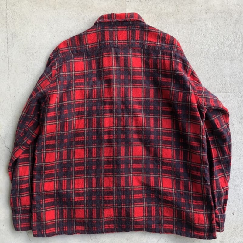 【60'S】シアーズ　キングロード プリントフランネルシャツ 60s Sears plaid print flannel shirt | sui & shara