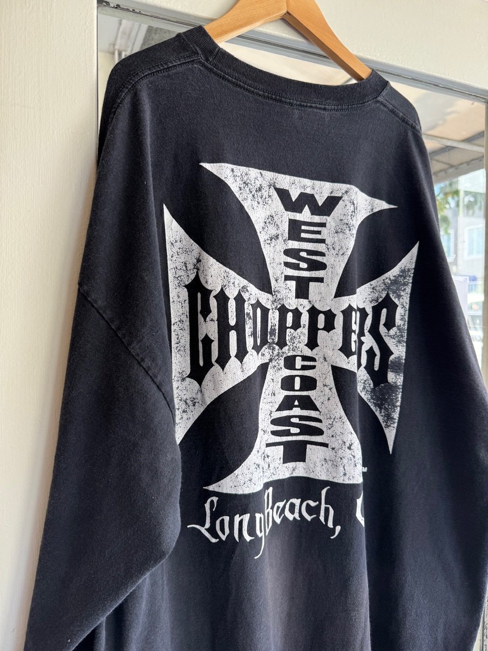 片袖プリント WEST CHOPPERS COAST 長袖Tシャツ WEST COAST CHOPPERS 袖プリントロンT | CUSTOM FEVER