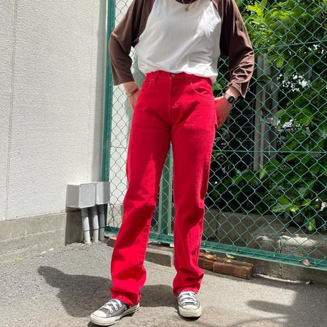 Levi's 501のレッドカラーデニム