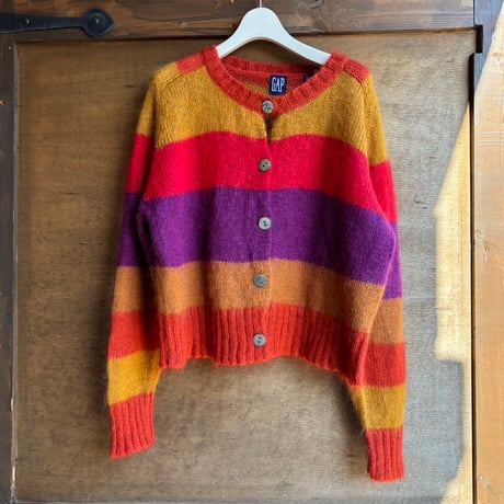 90s GAP ショート丈ボーダーカーディガン