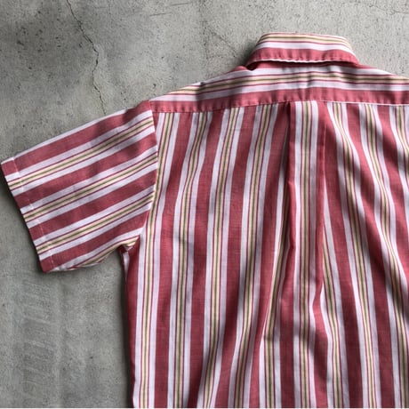 70's FRUIT OF THE LOOMストライプ半袖シャツ