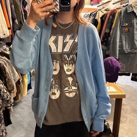 80年代ポケット付きアクリルカーディガン
