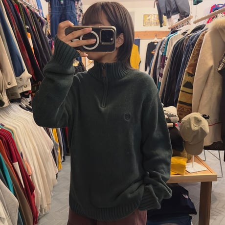 CHAPS ハーフジップコットンニット