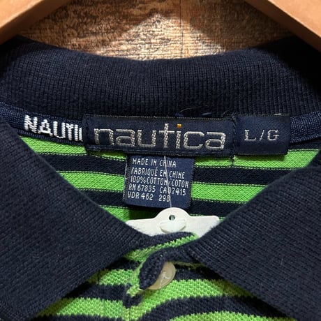 NAUTICA ボーダーポロシャツ
