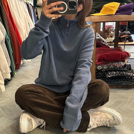 POLO ハーフジップニット