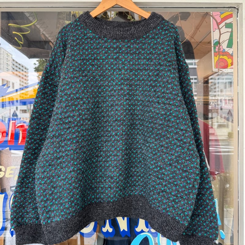 80's L.L.Bean バーズアイニットセーター L | CUSTOM FEVER