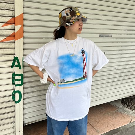 TULTEX 灯台プリントTシャツ
