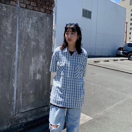 Woolrich開襟チェックシャツ