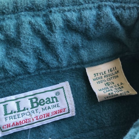 〜80'sUSA製 L.L.Bean シャモアクロスシャツ