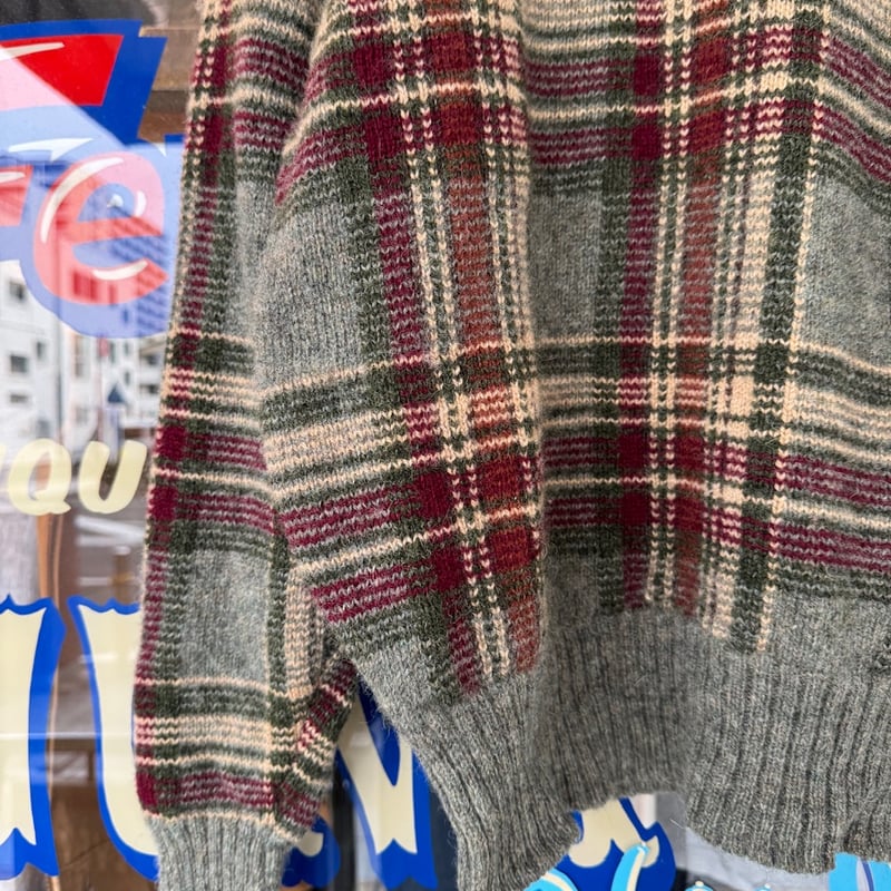 ラルフローレン　ウール１００％　ニット　セーター　タータンチェック柄　美品 Ralph Lauren - デニム&サプライ ラルフローレン チェック ニット