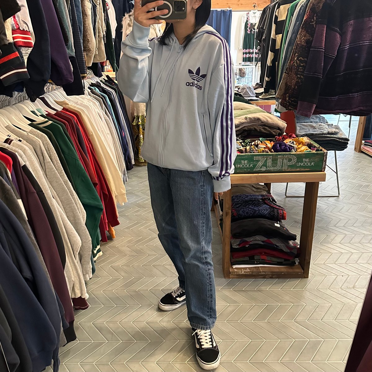 adidas フード付きトラックジャケット | CUSTOM FEVER