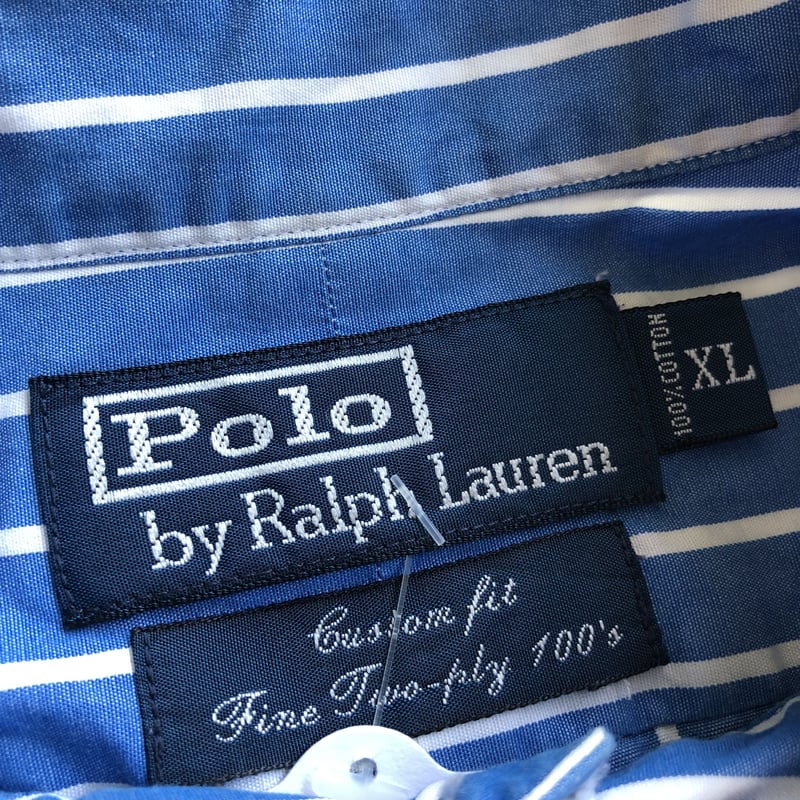 RALPH LAUREN ストライプシャツ XL | CUSTOM FEVER