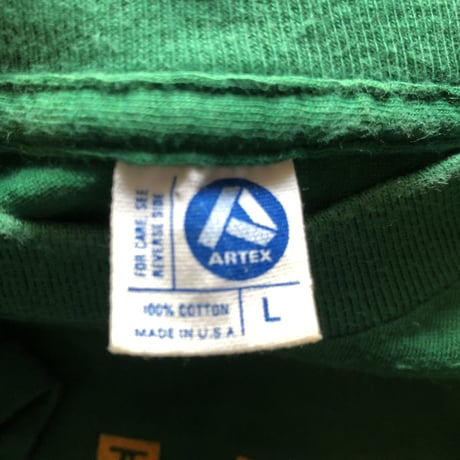 70's 〜ARTEX U.S.ARMY 両面フロッキープリントTシャツ　サイズL
