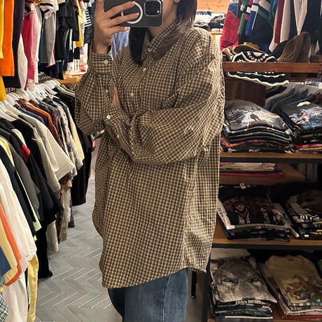 90s USA製 NAUTICA チェックシャツ
