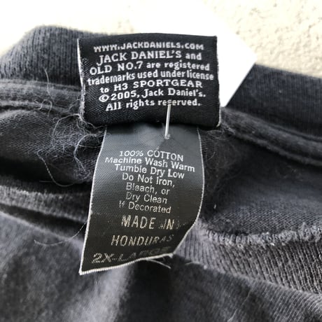 JACK DANIEL'S  袖プリントロンT 2XL