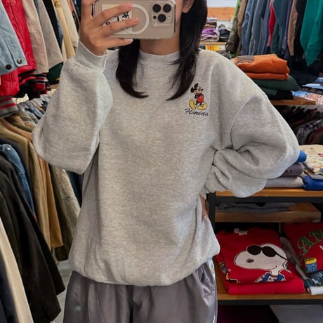 90s ミッキー刺繍スウェット