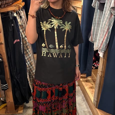 USA製 Hanes  光沢プリントTシャツ
