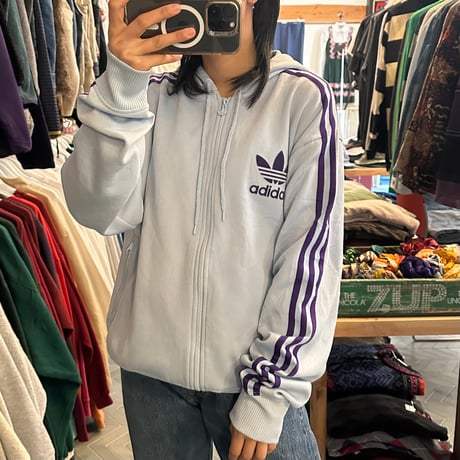 adidas フード付きトラックジャケット