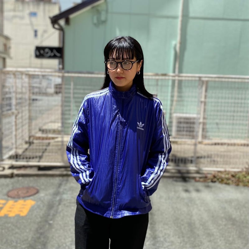 adidas ウィンドブレーカー 青 新品タグ付き adidasウィンドブレーカー | CUSTOM FEVER