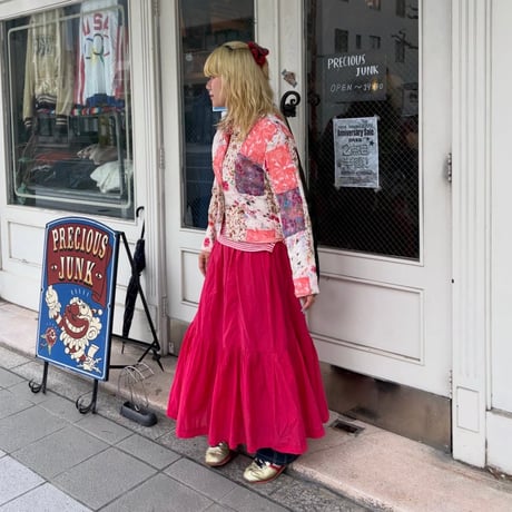 お花柄パッチワークジャケット